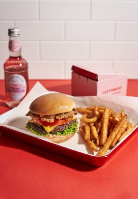 Buwagyu burgers with fries